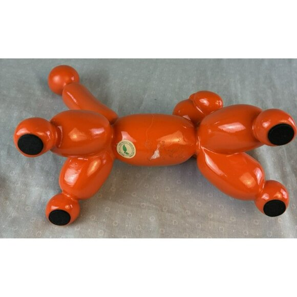 Ceramic Balloon Dog Blue Retro Pop Art Figurine Collectible Jeff Koons Style - Picture 7 of 8